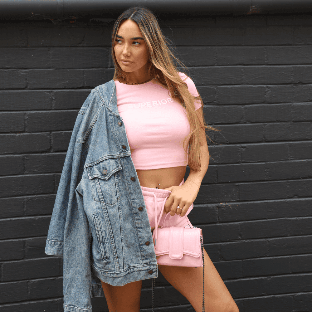 BUBBLEGUM MINI-SHORTS