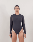 SLATE LONG SLEEVE BODYSUIT