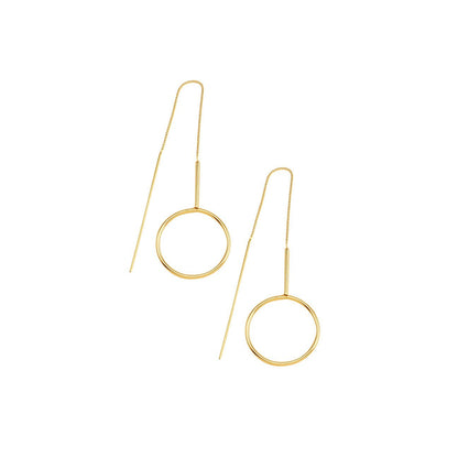 gold drop hoop earrings